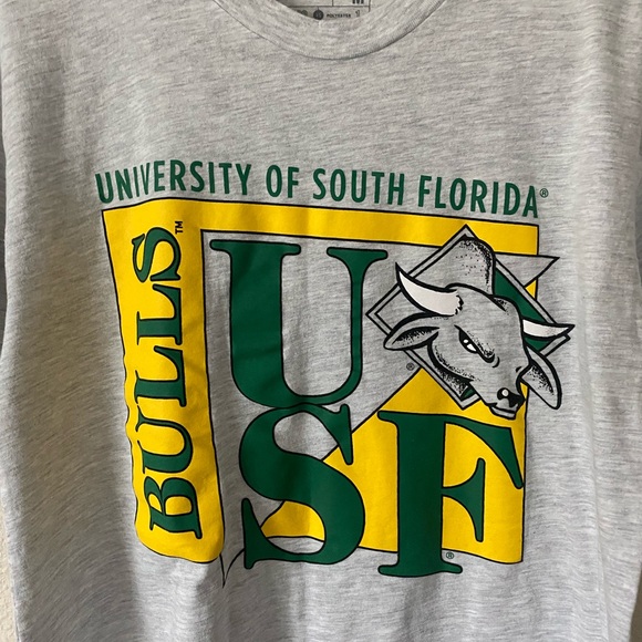 USF Bulls Collegiate Unisex Grey Short Sleeve T-shirt by Homefield Size M Unisex - Picture 2 of 13